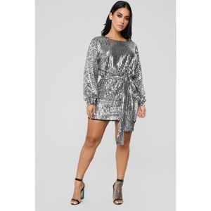 Laissez le Bon Temps Rouler Silver Sequin Dress